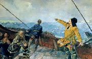 Christian Krohg Christian Krohg's painting of Leiv Eiriksson discover America, 1893 Spain oil painting artist